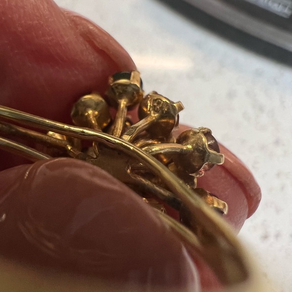 Custom Made Solid 18K Multi Semi Precious Stone Ring - Picture 2 of 5